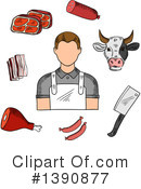Butcher Clipart #1390877 by Vector Tradition SM
