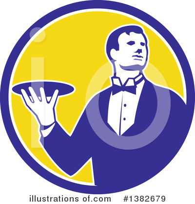 Waiter Clipart #1382679 by patrimonio