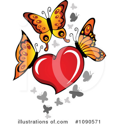 Royalty-Free (RF) Butterflies Clipart Illustration by visekart - Stock Sample #1090571