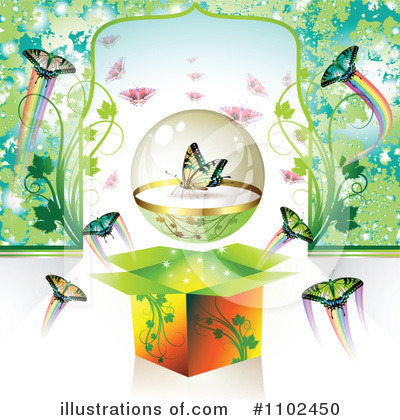 Royalty-Free (RF) Butterfly Background Clipart Illustration by merlinul - Stock Sample #1102450