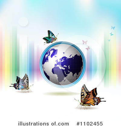 Royalty-Free (RF) Butterfly Background Clipart Illustration by merlinul - Stock Sample #1102455