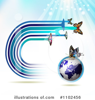 Royalty-Free (RF) Butterfly Background Clipart Illustration by merlinul - Stock Sample #1102456