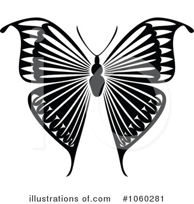 Royalty-Free (RF) Butterfly Clipart Illustration by Vector Tradition SM - Stock Sample #1060281