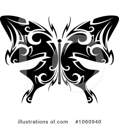 Royalty-Free (RF) Butterfly Clipart Illustration by Vector Tradition SM - Stock Sample #1060940