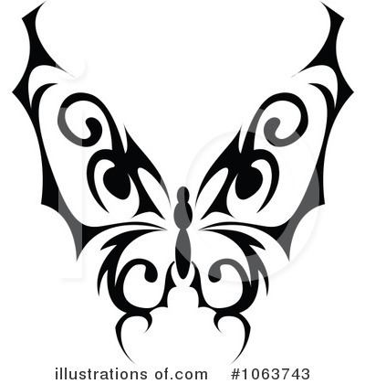 Royalty-Free (RF) Butterfly Clipart Illustration by Vector Tradition SM - Stock Sample #1063743