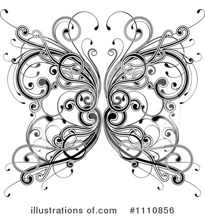 Royalty-Free (RF) Butterfly Clipart Illustration by OnFocusMedia - Stock Sample #1110856
