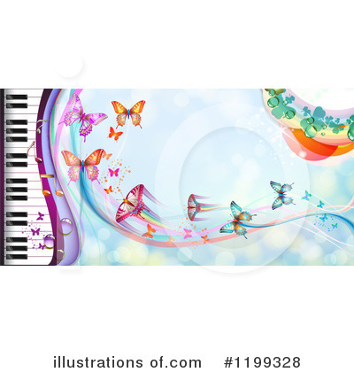 Piano Keyboard Clipart #1199328 by merlinul