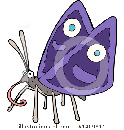 Royalty-Free (RF) Butterfly Clipart Illustration by lineartestpilot - Stock Sample #1409611