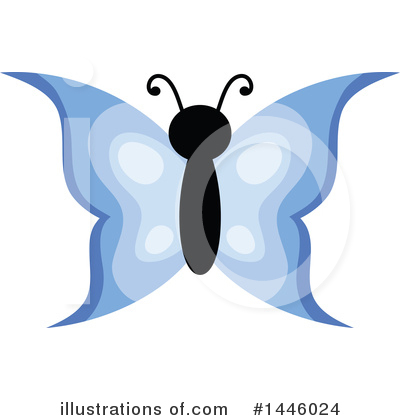 Blue Butterfly Clipart #1446024 by visekart