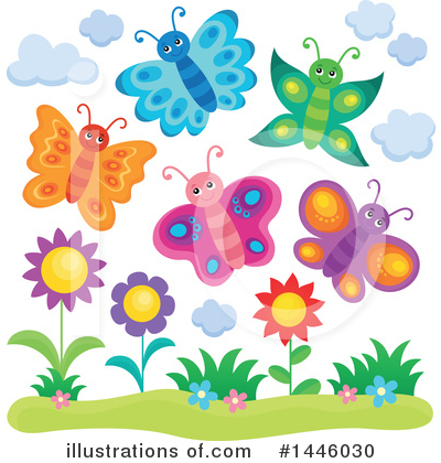 Butterflies Clipart #1446030 by visekart