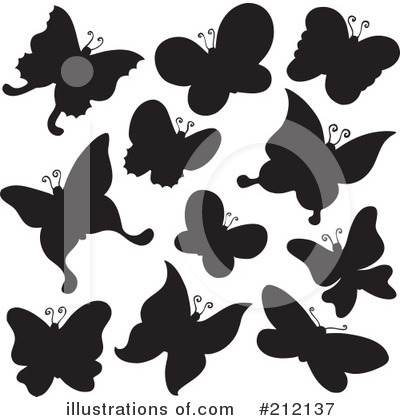 Royalty-Free (RF) Butterfly Clipart Illustration by visekart - Stock Sample #212137