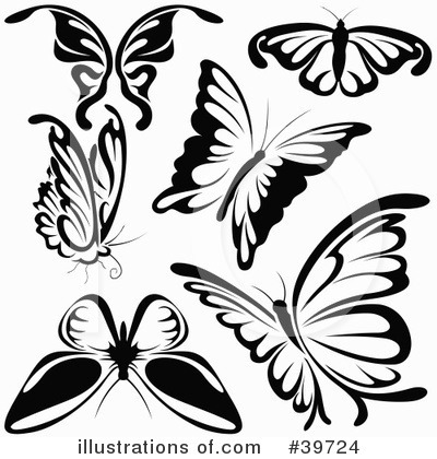 Royalty-Free (RF) Butterfly Clipart Illustration by dero - Stock Sample #39724