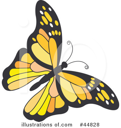 Royalty-Free (RF) Butterfly Clipart Illustration by Lal Perera - Stock Sample #44828