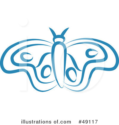 Royalty-Free (RF) Butterfly Clipart Illustration by Prawny - Stock Sample #49117