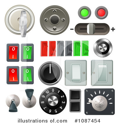 Royalty-Free (RF) Buttons Clipart Illustration by AtStockIllustration - Stock Sample #1087454