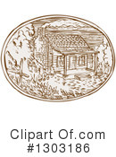 Cabin Clipart #1303186 by patrimonio