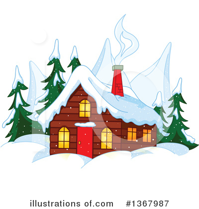 Royalty-Free (RF) Cabin Clipart Illustration by Pushkin - Stock Sample #1367987