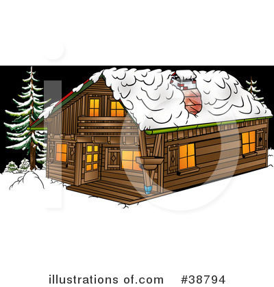 Royalty-Free (RF) Cabin Clipart Illustration by dero - Stock Sample #38794