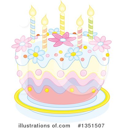 Birthday Cake Clipart #1351507 by Alex Bannykh
