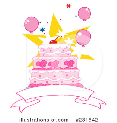 Royalty-Free (RF) Cake Clipart Illustration by Hit Toon - Stock Sample #231542