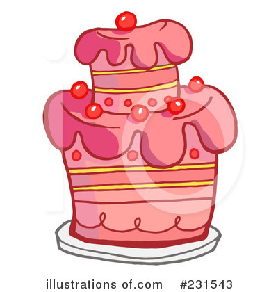 Royalty-Free (RF) Cake Clipart Illustration by Hit Toon - Stock Sample #231543
