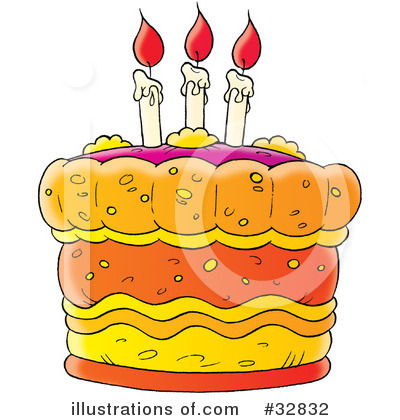 Birthday Cake Clipart #32832 by Alex Bannykh