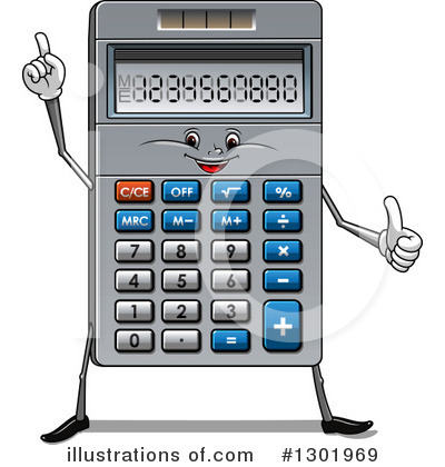 Royalty-Free (RF) Calculator Clipart Illustration by Vector Tradition SM - Stock Sample #1301969