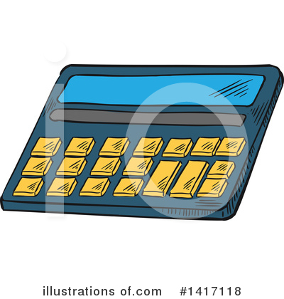 Calculator Clipart #1417118 by Vector Tradition SM