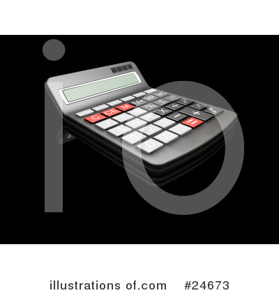 Royalty-Free (RF) Calculator Clipart Illustration by KJ Pargeter - Stock Sample #24673