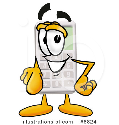 Royalty-Free (RF) Calculator Clipart Illustration by Mascot Junction - Stock Sample #8824