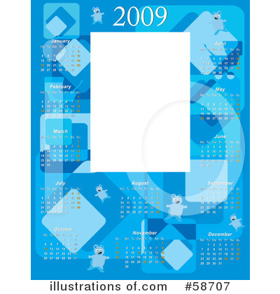 Royalty-Free (RF) Calendar Clipart Illustration by MilsiArt - Stock Sample #58707