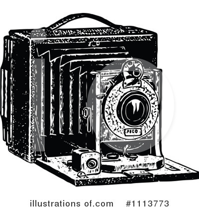 Royalty-Free (RF) Camera Clipart Illustration by Prawny Vintage - Stock Sample #1113773