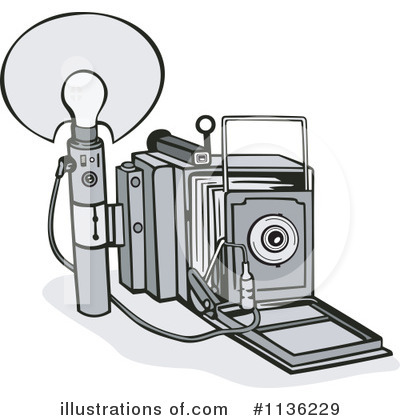 Royalty-Free (RF) Camera Clipart Illustration by patrimonio - Stock Sample #1136229