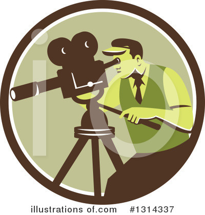 Royalty-Free (RF) Camera Man Clipart Illustration by patrimonio - Stock Sample #1314337