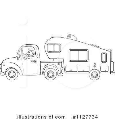 Royalty-Free (RF) Camper Clipart Illustration by djart - Stock Sample #1127734