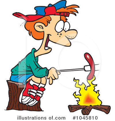 Royalty-Free (RF) Campfire Clipart Illustration by toonaday - Stock Sample #1045810