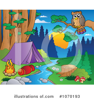 Royalty-Free (RF) Camping Clipart Illustration by visekart - Stock Sample #1070193
