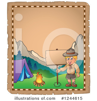 Royalty-Free (RF) Camping Clipart Illustration by visekart - Stock Sample #1244615
