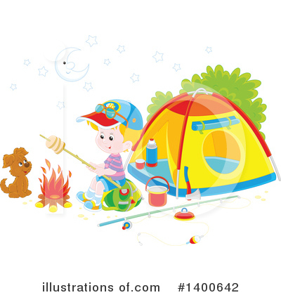 Royalty-Free (RF) Camping Clipart Illustration by Alex Bannykh - Stock Sample #1400642