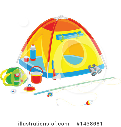 Royalty-Free (RF) Camping Clipart Illustration by Alex Bannykh - Stock Sample #1458681