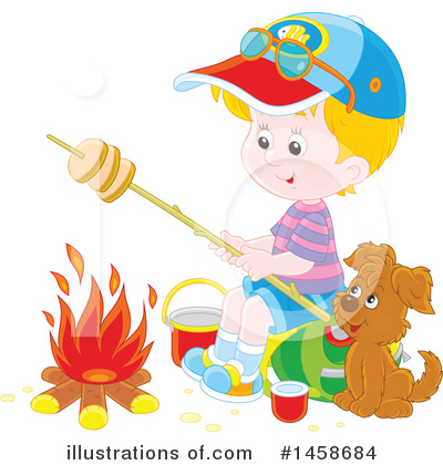 Royalty-Free (RF) Camping Clipart Illustration by Alex Bannykh - Stock Sample #1458684