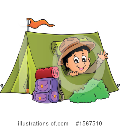 Royalty-Free (RF) Camping Clipart Illustration by visekart - Stock Sample #1567510