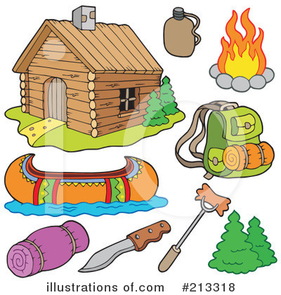 Royalty-Free (RF) Camping Clipart Illustration by visekart - Stock Sample #213318