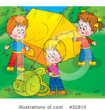 Royalty-Free (RF) Camping Clipart Illustration by Alex Bannykh - Stock Sample #32815