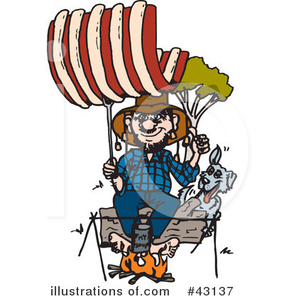 Royalty-Free (RF) Camping Clipart Illustration by Dennis Holmes Designs - Stock Sample #43137