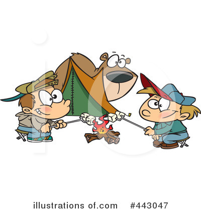 Royalty-Free (RF) Camping Clipart Illustration by toonaday - Stock Sample #443047