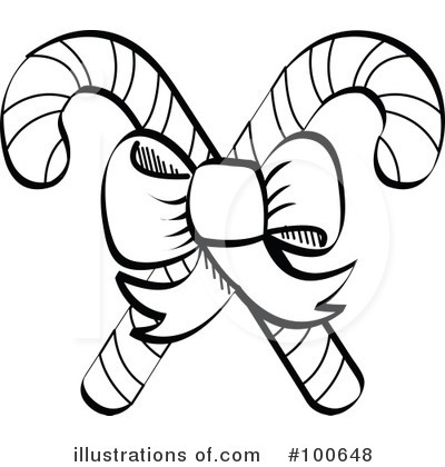 Royalty-Free (RF) Candy Cane Clipart Illustration by Andy Nortnik - Stock Sample #100648