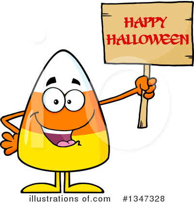 Royalty-Free (RF) Candy Corn Clipart Illustration by Hit Toon - Stock Sample #1347328
