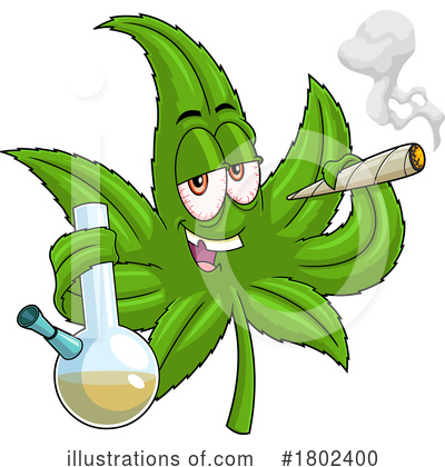 Royalty-Free (RF) Cannabis Clipart Illustration by Hit Toon - Stock Sample #1802400