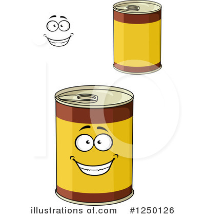 Royalty-Free (RF) Canned Food Clipart Illustration by Vector Tradition SM - Stock Sample #1250126